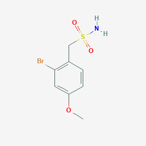 molecular formula C8H10BrNO3S B13212041 (2-Bromo-4-methoxyphenyl)methanesulfonamide 