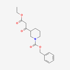 molecular formula C18H23NO5 B1321206 Benzyl 3-(3-ethoxy-3-oxopropanoyl)piperidine-1-carboxylate CAS No. 672323-13-6