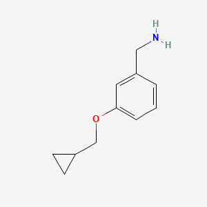 molecular formula C11H15NO B1321208 (3-(Cyclopropylmethoxy)phenyl)methanamine CAS No. 848444-80-4