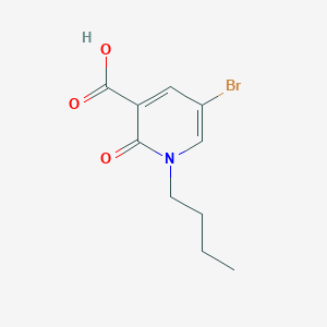 molecular formula C10H12BrNO3 B13212081 5-Bromo-1-butyl-2-oxo-1,2-dihydropyridine-3-carboxylic acid 