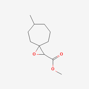 molecular formula C11H18O3 B13212099 Methyl 6-methyl-1-oxaspiro[2.6]nonane-2-carboxylate 