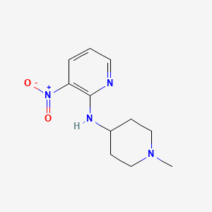 molecular formula C11H16N4O2 B1321213 N-(1-methylpiperidin-4-yl)-3-nitropyridin-2-amine CAS No. 1096347-60-2