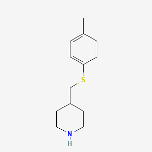 molecular formula C13H19NS B13212132 4-([(4-Methylphenyl)sulfanyl]methyl)piperidine 