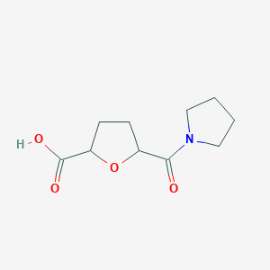 5-(Pyrrolidine-1-carbonyl)oxolane-2-carboxylic acid