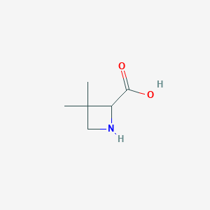 molecular formula C6H11NO2 B13212152 3,3-Dimethylazetidine-2-carboxylic acid 