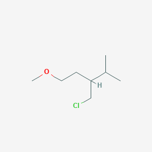 molecular formula C8H17ClO B13212179 3-(Chloromethyl)-1-methoxy-4-methylpentane 