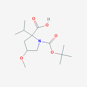 1-[(tert-Butoxy)carbonyl]-4-methoxy-2-(propan-2-yl)pyrrolidine-2-carboxylic acid