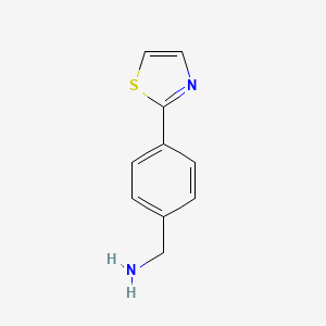 molecular formula C10H10N2S B1321221 [4-(1,3-噻唑-2-基)苯基]甲胺 CAS No. 672324-87-7