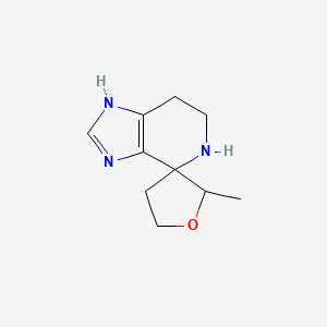 molecular formula C10H15N3O B13212221 2'-Methyl-3,5,6,7-tetrahydrospiro[imidazo[4,5-c]pyridine-4,3'-oxolane] 