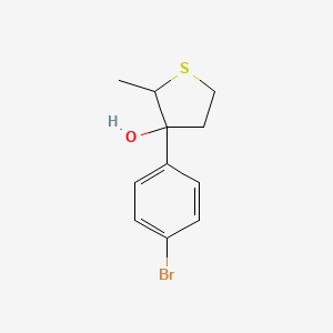 3-(4-Bromophenyl)-2-methylthiolan-3-ol