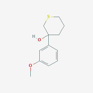 molecular formula C12H16O2S B13212246 3-(3-Methoxyphenyl)thian-3-ol 