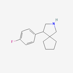 molecular formula C14H18FN B13212268 4-(4-Fluorophenyl)-2-azaspiro[4.4]nonane 