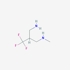 molecular formula C5H11F3N2 B13212277 [3-Amino-2-(trifluoromethyl)propyl](methyl)amine 