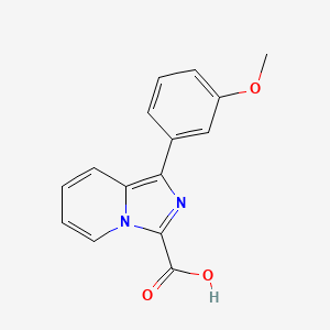 molecular formula C15H12N2O3 B13212285 1-(3-Methoxyphenyl)imidazo[1,5-a]pyridine-3-carboxylic acid 