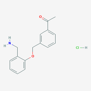 1-{3-[2-(Aminomethyl)phenoxymethyl]phenyl}ethan-1-onehydrochloride