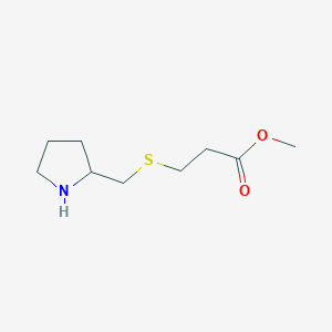 Methyl 3-{[(pyrrolidin-2-yl)methyl]sulfanyl}propanoate