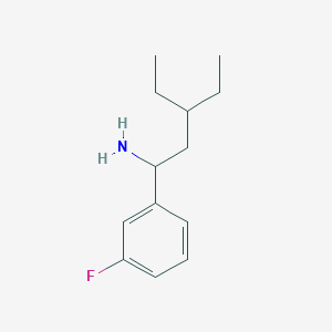 molecular formula C13H20FN B13212347 3-Ethyl-1-(3-fluorophenyl)pentan-1-amine 