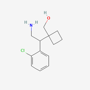 {1-[2-Amino-1-(2-chlorophenyl)ethyl]cyclobutyl}methanol