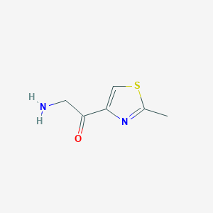 molecular formula C6H8N2OS B13212402 2-Amino-1-(2-methyl-1,3-thiazol-4-yl)ethan-1-one 