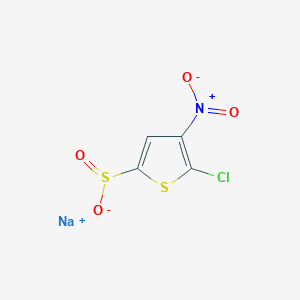 molecular formula C4HClNNaO4S2 B13212441 Sodium 5-chloro-4-nitrothiophene-2-sulfinate 