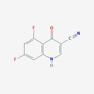 molecular formula C10H4F2N2O B1321245 5,7-Difluoro-4-hydroxyquinoline-3-carbonitrile CAS No. 541505-11-7