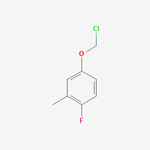 molecular formula C8H8ClFO B13212455 4-(Chloromethoxy)-1-fluoro-2-methylbenzene 