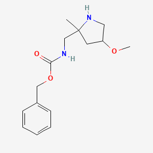 molecular formula C15H22N2O3 B13212460 Benzyl N-[(4-methoxy-2-methylpyrrolidin-2-yl)methyl]carbamate 