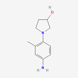 molecular formula C11H16N2O B1321249 1-(4-氨基-2-甲基苯基)-3-吡咯烷醇 CAS No. 503457-33-8