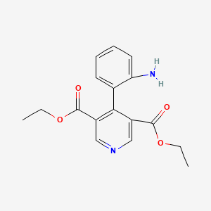 molecular formula C17H18N2O4 B13212520 Diethyl 4-(2-aminophenyl)pyridine-3,5-dicarboxylate 