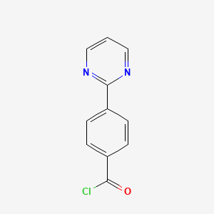 molecular formula C11H7ClN2O B1321255 4-Pyrimidin-2-ylbenzoyl chloride CAS No. 679806-84-9