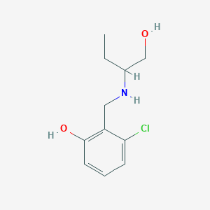 3-Chloro-2-{[(1-hydroxybutan-2-yl)amino]methyl}phenol