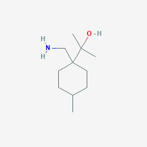 molecular formula C11H23NO B13212646 2-[1-(Aminomethyl)-4-methylcyclohexyl]propan-2-ol 