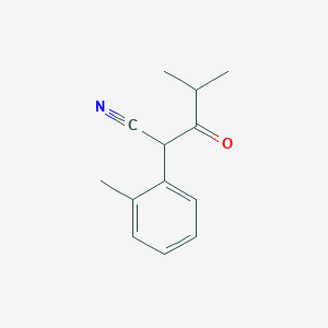 molecular formula C13H15NO B13212679 4-Methyl-2-(2-methylphenyl)-3-oxopentanenitrile 