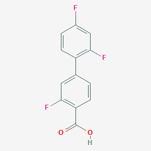 molecular formula C13H7F3O2 B1321269 4-(2,4-二氟苯基)-2-氟苯甲酸 CAS No. 505082-86-0