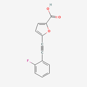 molecular formula C13H7FO3 B1321271 5-((2-Fluorophenyl)ethynyl)furan-2-carboxylic acid CAS No. 725228-51-3