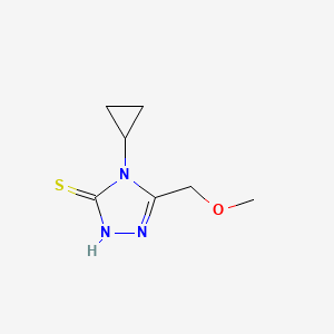 molecular formula C7H11N3OS B13212725 4-Cyclopropyl-5-(methoxymethyl)-4H-1,2,4-triazole-3-thiol 