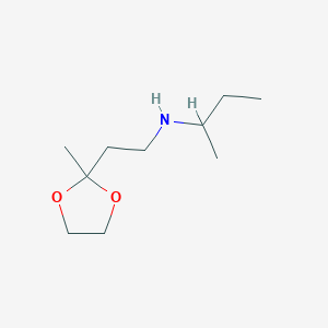 molecular formula C10H21NO2 B13212735 (Butan-2-yl)[2-(2-methyl-1,3-dioxolan-2-yl)ethyl]amine 