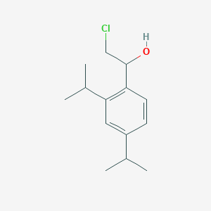 molecular formula C14H21ClO B13212766 1-[2,4-Bis(propan-2-yl)phenyl]-2-chloroethan-1-ol 