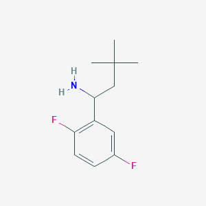 molecular formula C12H17F2N B13212777 1-(2,5-Difluorophenyl)-3,3-dimethylbutan-1-amine 