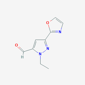 1-Ethyl-3-(1,3-oxazol-2-yl)-1H-pyrazole-5-carbaldehyde