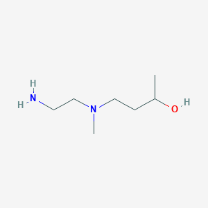 molecular formula C7H18N2O B13212847 4-[(2-Aminoethyl)(methyl)amino]butan-2-ol 