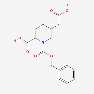 1-[(Benzyloxy)carbonyl]-5-(carboxymethyl)piperidine-2-carboxylic acid