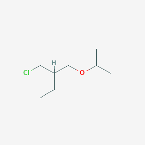 molecular formula C8H17ClO B13212881 2-(Chloromethyl)-1-(propan-2-yloxy)butane 