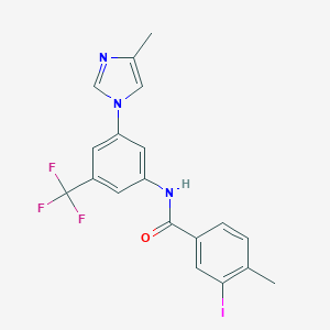 molecular formula C19H15F3IN3O B132129 3-碘-4-甲基-N-[3-(4-甲基-1H-咪唑-1-基)-5-(三氟甲基)苯基]苯甲酰胺 CAS No. 926922-18-1