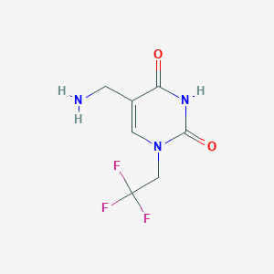 5-(Aminomethyl)-1-(2,2,2-trifluoroethyl)-1,2,3,4-tetrahydropyrimidine-2,4-dione