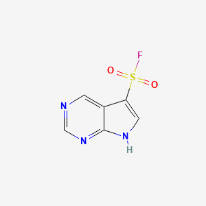 molecular formula C6H4FN3O2S B13212930 7H-Pyrrolo[2,3-d]pyrimidine-5-sulfonyl fluoride 