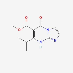 molecular formula C11H13N3O3 B13212939 Methyl 5-oxo-7-(propan-2-yl)-1H,5H-imidazo[1,2-a]pyrimidine-6-carboxylate 