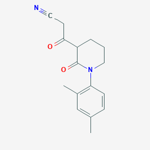 3-[1-(2,4-Dimethylphenyl)-2-oxopiperidin-3-yl]-3-oxopropanenitrile