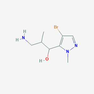 3-Amino-1-(4-bromo-1-methyl-1H-pyrazol-5-yl)-2-methylpropan-1-ol