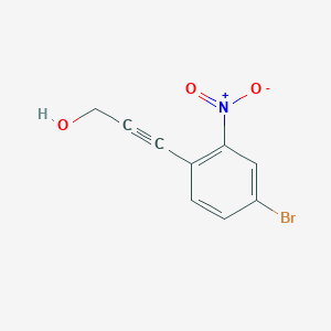 molecular formula C9H6BrNO3 B13213104 3-(4-Bromo-2-nitrophenyl)prop-2-yn-1-ol 